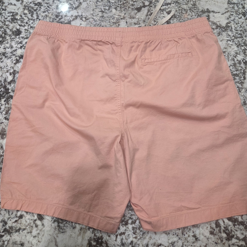 Trendy Men's Coral Chino Jogger Drawstring Casual Shorts- Size XL - Picture 5 of 5
